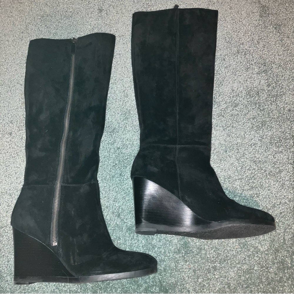 Franco Sarto Knee High Wedge Boots